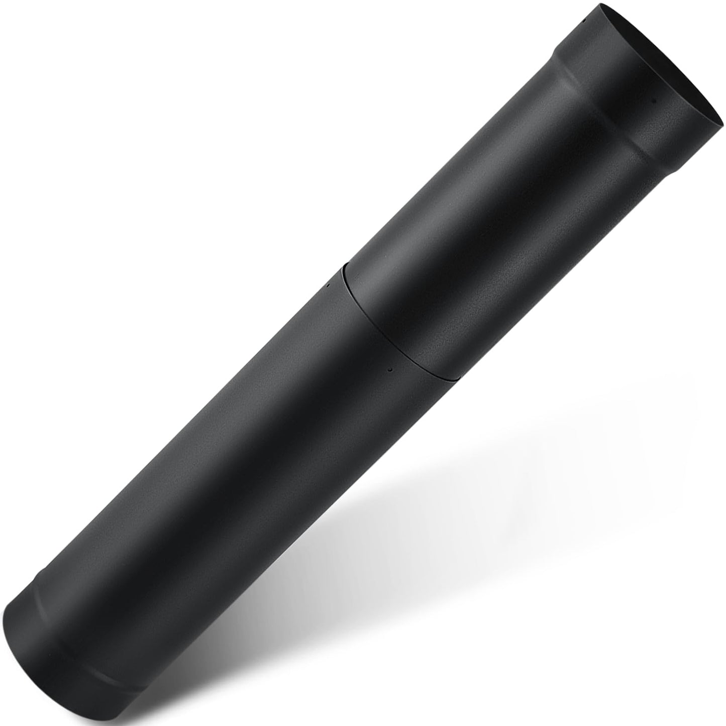 Yaocom 18" to 30" Single Wall Telescoping Pipe 6" Diameter Single Wall Stove Pipe Wood Burning Chimney Pipe, Black