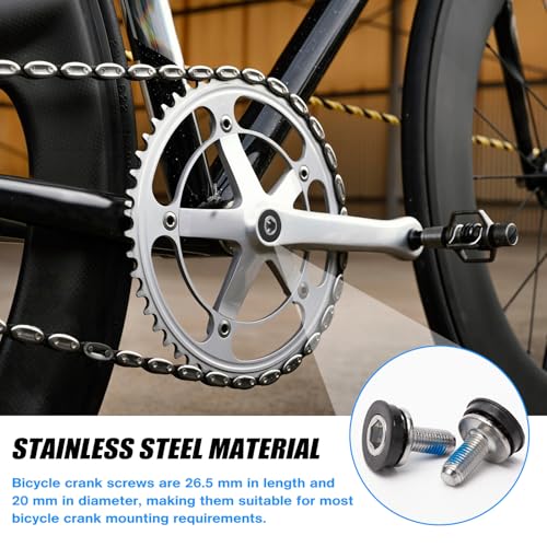 Bicycle Crank Arm Fixing Bolts - 6 Pcs M8 Crankset Screws