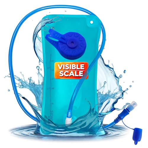 1L Blue Water Bladder for Hiking Backpack - Wide Mouth Design