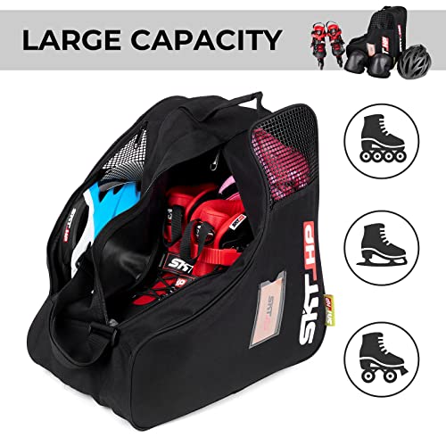 Roller Skate Bag with Adjustable Shoulder Strap - Black
