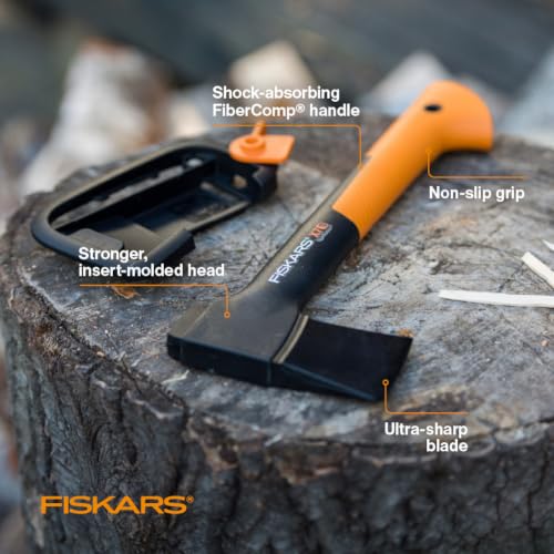 Fiskars X7 14-Inch Compact Hatchet for Camping & Wood Chopping - Durable & Lightweight