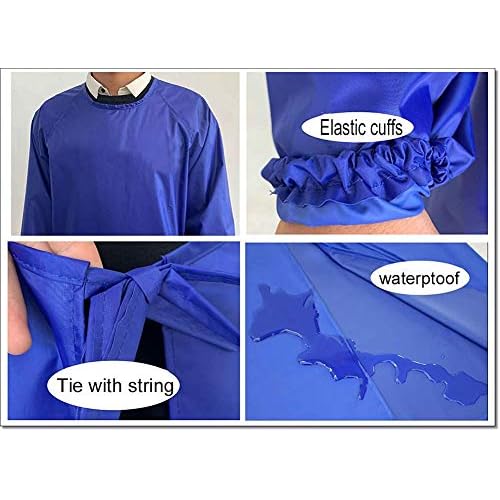 Waterproof Aprons with Long Sleeves, Chemical Resistant Aprons for men MD008Blue