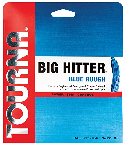 Tourna Big Hitter Blue Rough 17g Polyester Tennis String – High Spin