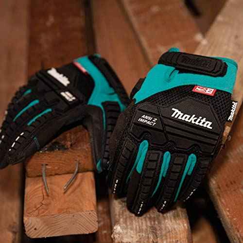 Makita T-04282 Advanced ANSI 2 Impact-Rated Demolition Gloves (Large)