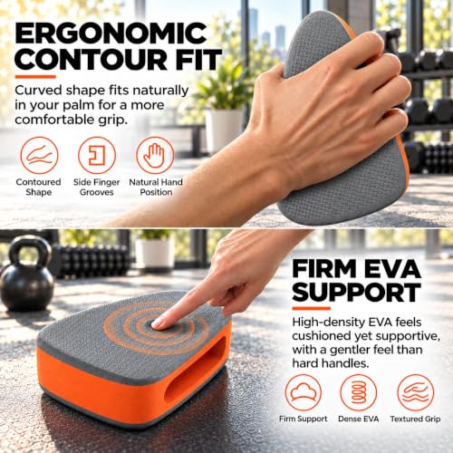 ApexMotion Push Up Handles for Floor - High-Density EVA Palm Pads (Pair)