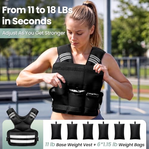Atybo Adjustable Weighted Vest for Women & Men 11-18 lbs Fitness Training
