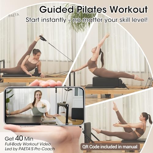 Wooden Pilates Reformer Machine with Jump Board & Accessories