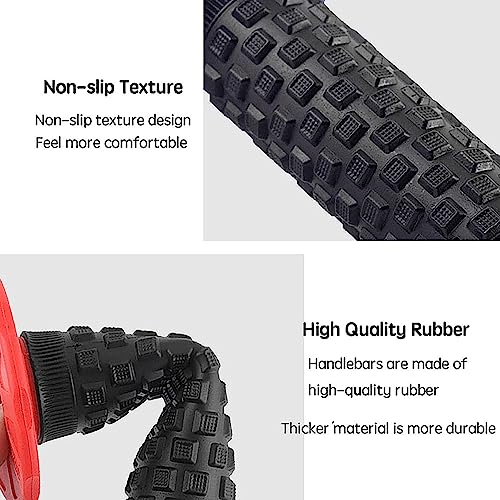 7/8 Inch Motorcycle Hand Grips - Rubber Gel - Gray