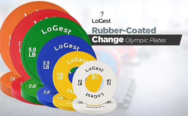 Logest Yellow 1.25LB Fractional Weight Plates Set for Olympic Bar - Perfect for Strength Training