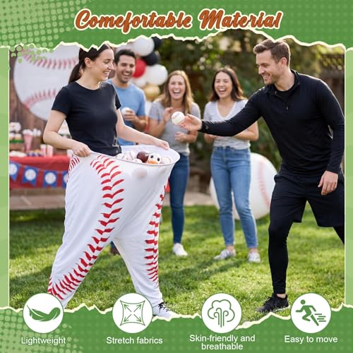 Granny Pants Outdoor Game Set - 4 Giant Pants, 20 Balls, 2 Pumps - Mixed Colors