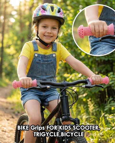 Kids Bike Grips - 100mm Bicycle Handlebar Grips - Black