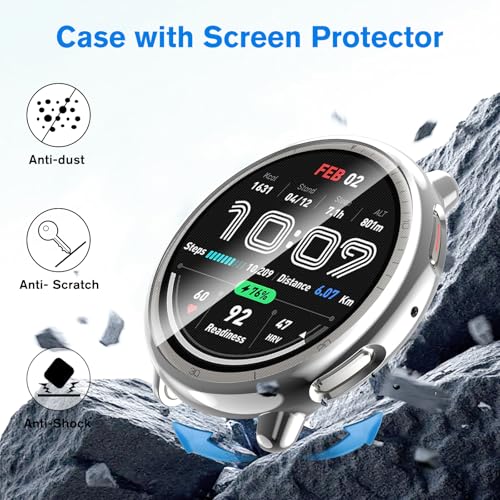 Soft TPU Screen Protector Case for Amazfit Active 2 - 3 Pack