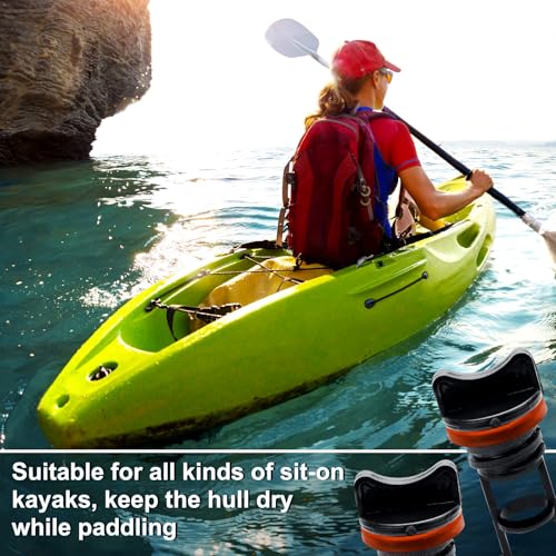Kayak Drain Plugs - 2 Pack Orange Nylon Boat Scupper Plugs