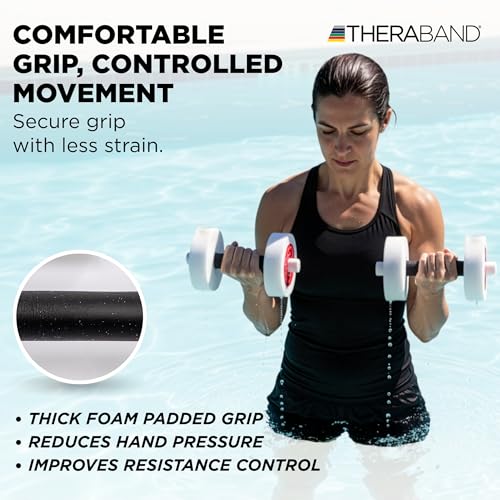 Water Dumbbells for Aquatic Fitness - Light Resistance Red