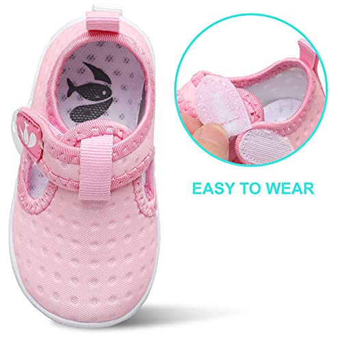FEETCITY Kids Aqua Water Shoes - Pink Toddler Boys Girls Barefoot Beach Swim