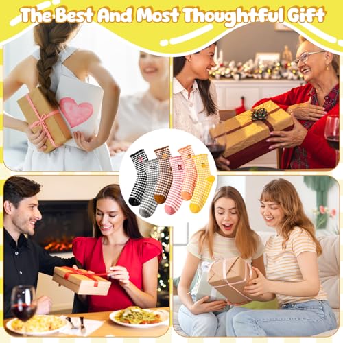 6 Pairs Cute Ruffle Pilates Socks with Non-Slip Grips