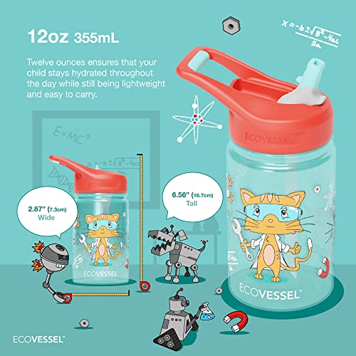 Kids 12 oz Tritan Water Bottle with Flip Straw - Underwater