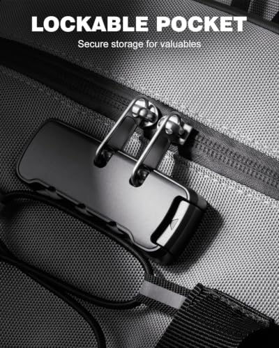 MONAHITO Gray 13x8x17 inch Lockable Insulated Waterproof Backpack Cooler Bag