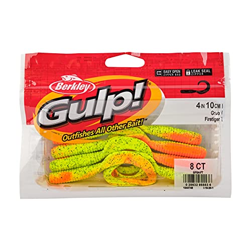 Gulp! Grub Fishing Soft Bait - Firetiger / 4 Inch