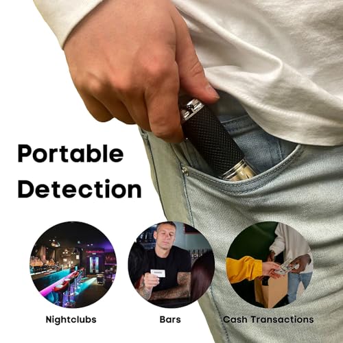 Dri Mark UV Pro Proprietary UV Flashlight Document Fraud & International Counterfeit Money Detection - Detects Pet Urine, Stains & Cleanliness - Loss & Fraud Protection - Batteries Included