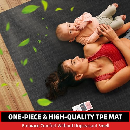 Extra Large Yoga Mat 72"x48" - TPE Non-Slip Pilates Mat