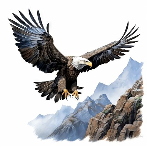 Large Bald Eagle Wall Decal Peel and Stick