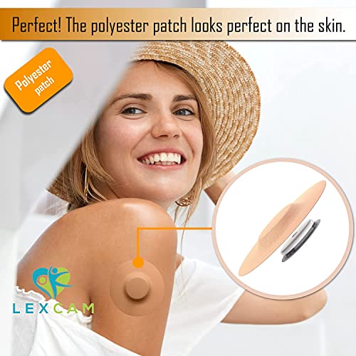 Lexcam Waterproof Tan Dexcom G7 Over Patches Sweatproof Skin-Friendly Adhesive