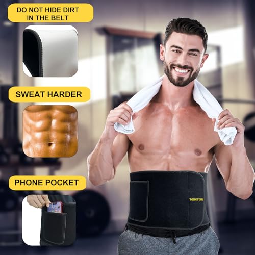 Waist Trainer Trimmer for Men & Women - Medium Black