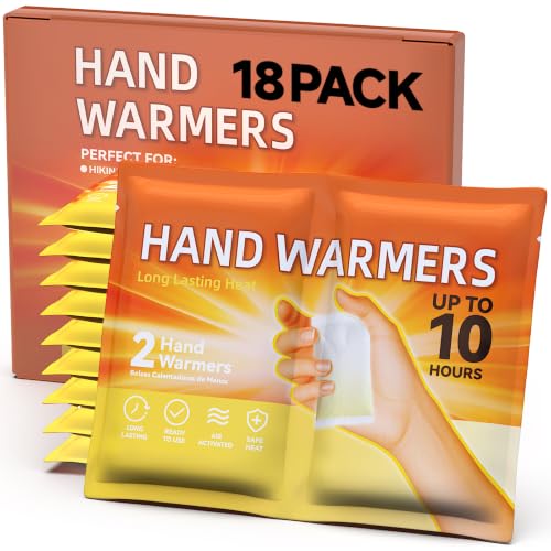 Disposable Hand Warmers - 10-Hour Long-Lasting Heat - 18 Pack