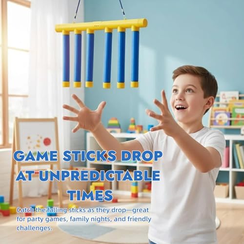 Catch Sticks Game - Adjustable Speed Hand Eye Coordination Toy