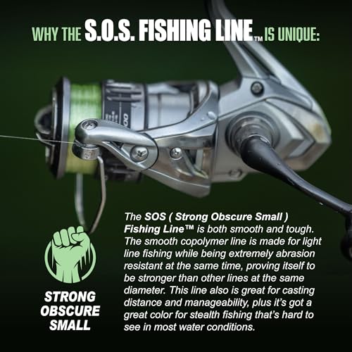 Trout S.O.S. Fishing Line - 2lb Test, 350 Yard Spool, Invisible - 4lb Test Variation