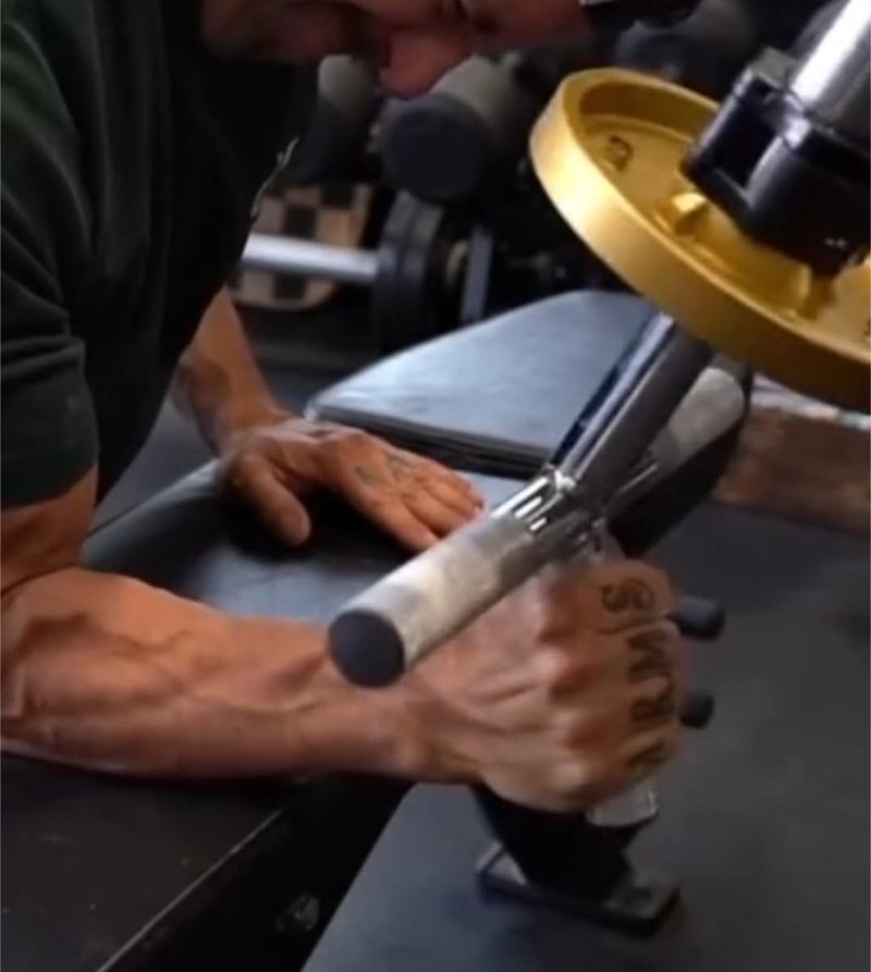 The Strong Arm - *ORIGINAL* Forearm and Wrist Strengthener, Grip Trainer, Forearm exerciser, wrist bar, hand barbell, forearm extensors trainer, Most Versatile Forearm Tool, USA SMALL BUSINESS ORIGINAL- NON CHINESE KNOCK OFF.