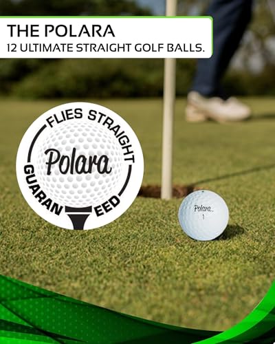 Polara Self-Correcting Golf Balls - 1 Box of 12 Ultimate Straight White