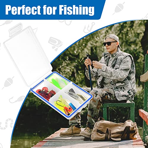 Mini Waterproof Tackle Organizer - 4 Pcs Fishing Box 4in x 2.5in x 1in
