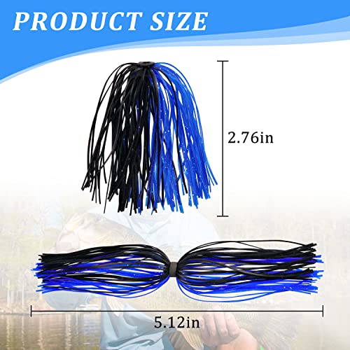 Spinnerbait Skirts - 50 Strands Silicone Jig Skirts, 6 Colors