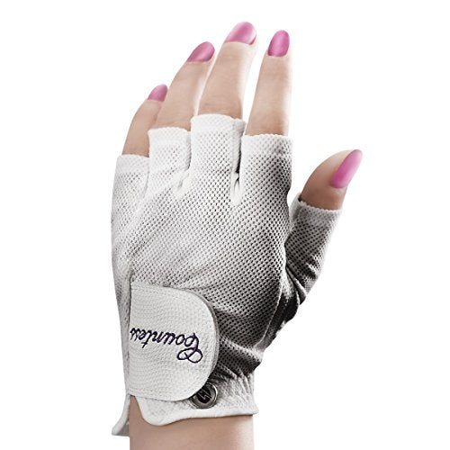 Powerbilt Countess Half-Finger Ladies Golf Glove - Large (LH for Right-Handed)