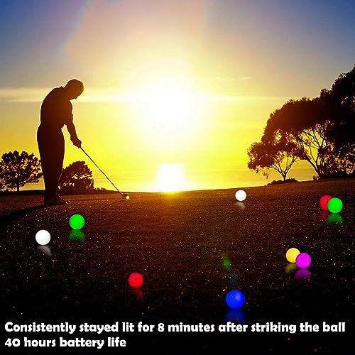 Glow in The Dark Golf Balls - LED Night Golf Balls 6 Pack - Upgraded