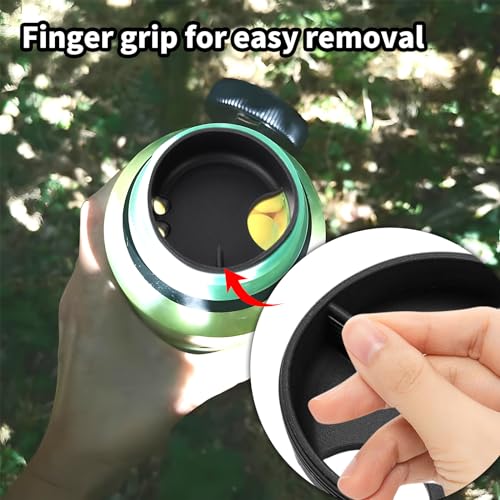 Silicone Splash Guard for Wide Mouth Water Bottles - 2 Pack