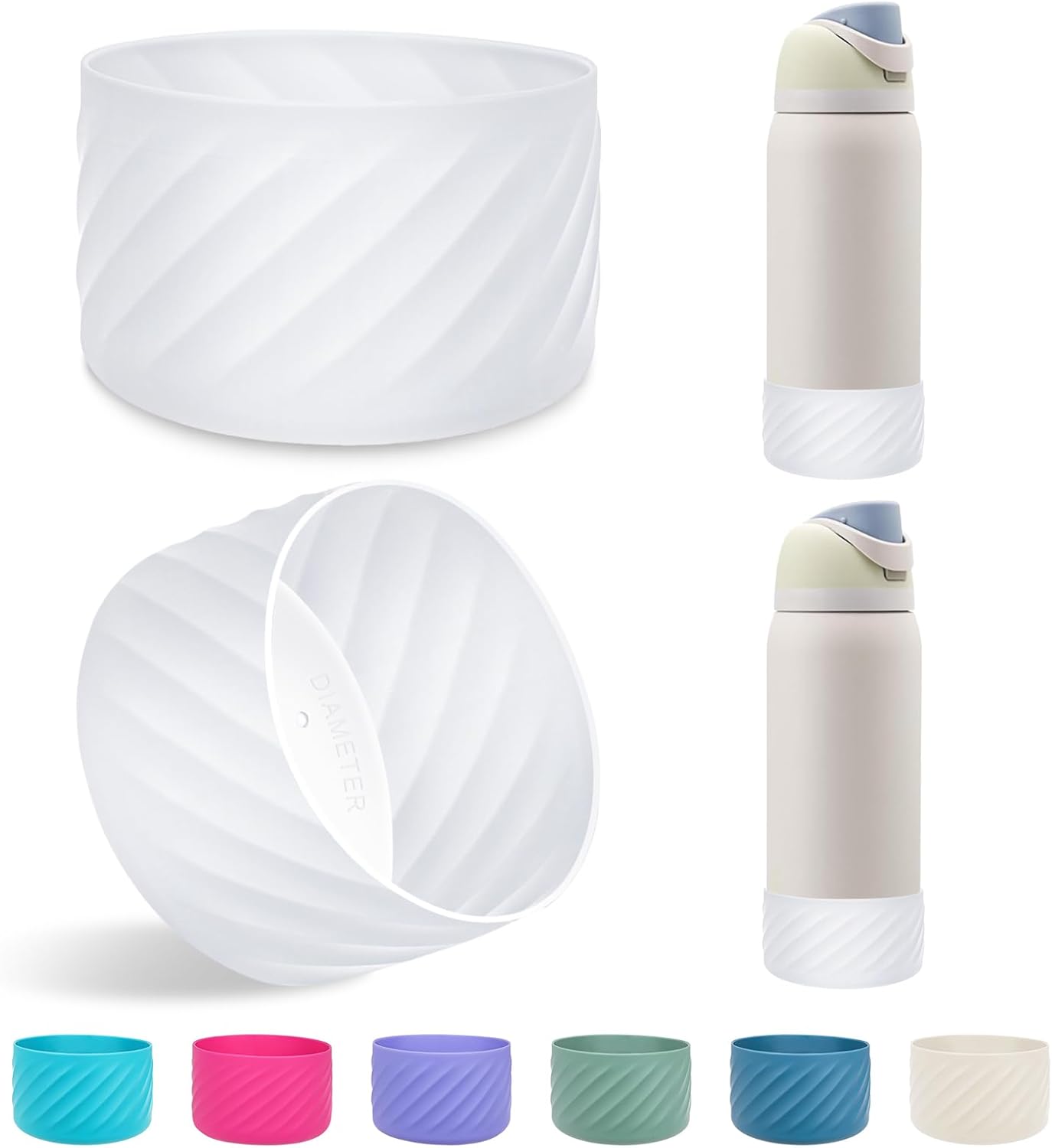 Owala Silicone Boot Base Sleeve - Protective Bottom Bumper for Water Bottle | 2-Pack, BPA-Free