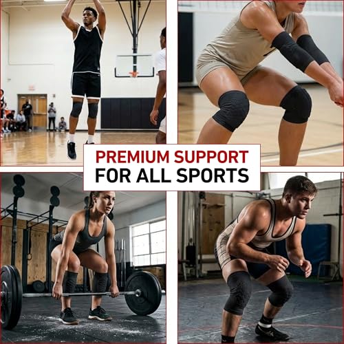 McDavid Black Small Moisture-Wicking HEX Knee Sleeves for Women & Men, Elbow & Shin Protection