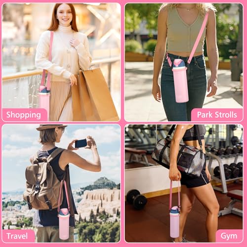 Adjustable Water Bottle Strap for Owala - Pink