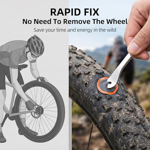 Bike Tire Repair Kit - 66PCS Puncture Patch Set with Tools