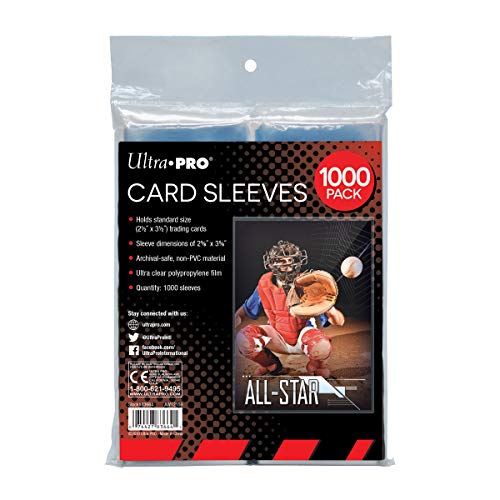 Clear Soft Trading Card Sleeves - Standard Size 2.5" x 3.5" - 1000 Pack