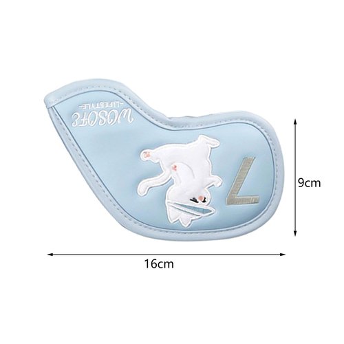 9 Pieces Golf Iron Covers Set Golf Club Head Covers Wear Resistant Protector Wrap Socks Gift Protector for Club Shaft, Blue