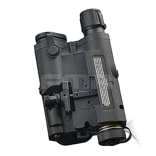 ATAIRSOFT (Airsoft Version) PEQ-15 Style AN-PEQ-15 Upgrade Version Red Sight + LED Flashlight for AEG GBB CQB (Black)