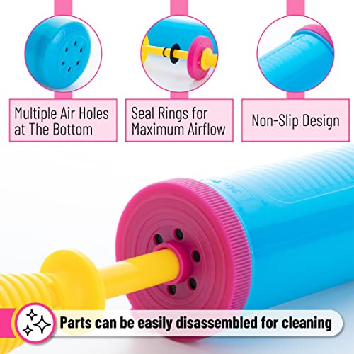 Balloon Pump Handheld - 2 Pack with Dual Action Design