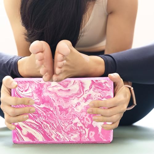 High-Density Yoga Blocks - 2-Pack Non-Slip EVA Foam - Camo Pink