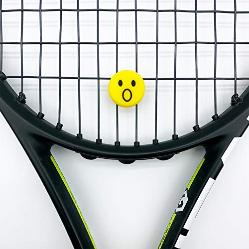 Tennis Racket Vibration Dampener - 3 Yellow Smiling Faces