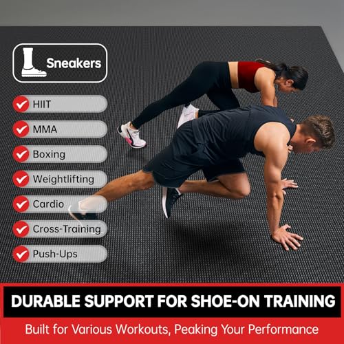 Extra Large Exercise Mat 8'x6' - Thick Workout Mat for Home Gym