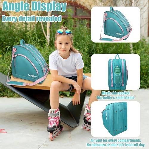 Spacious Roller Skate Bag with Helmet Storage - Green